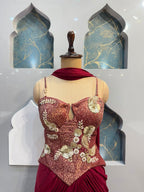 "WINE BLOSSOM COUTURE INDO-WESTERN"