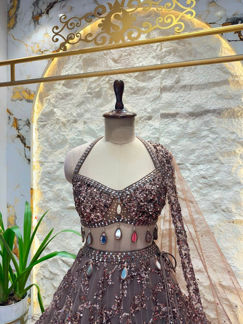 "COCOA CRYSTAL COUTURE LEHENGA"