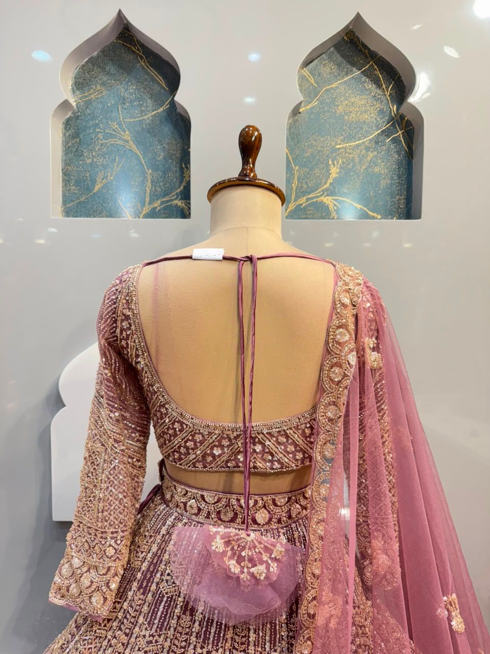 "ROSE QUARTZ REGAL LEHENGA"