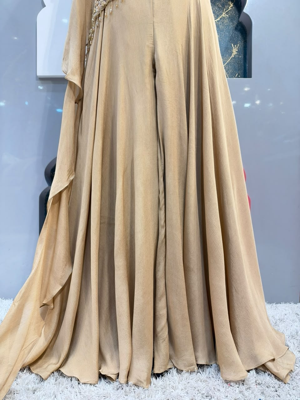 "ELEGANT CHAMPAGNE GOLD INDO-WESTERN"