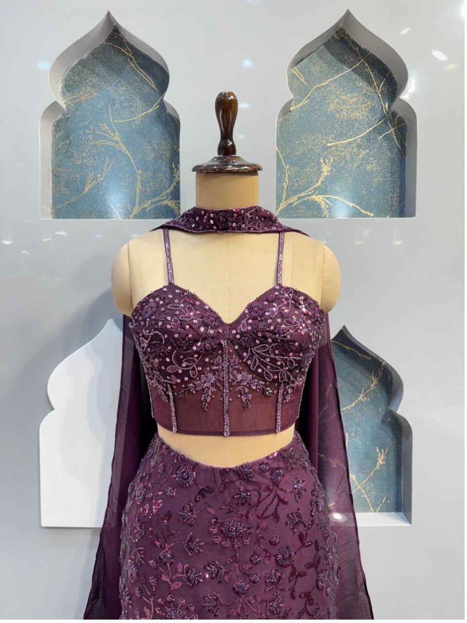 "ROYAL PLUM EMBELLISHED MEMAID"