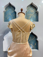 "CHAMPAGNE ROYALE DRAPE INDO-WESTERN"