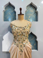 "CHAMPAGNE ROYALE DRAPE INDO-WESTERN"