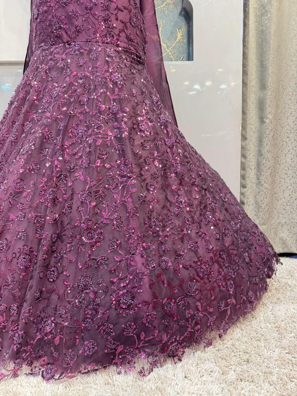 "ROYAL PLUM EMBELLISHED MEMAID"
