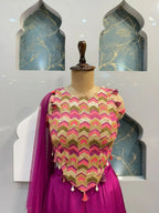 "ROYAL MAGENTA INDO WESTERN"