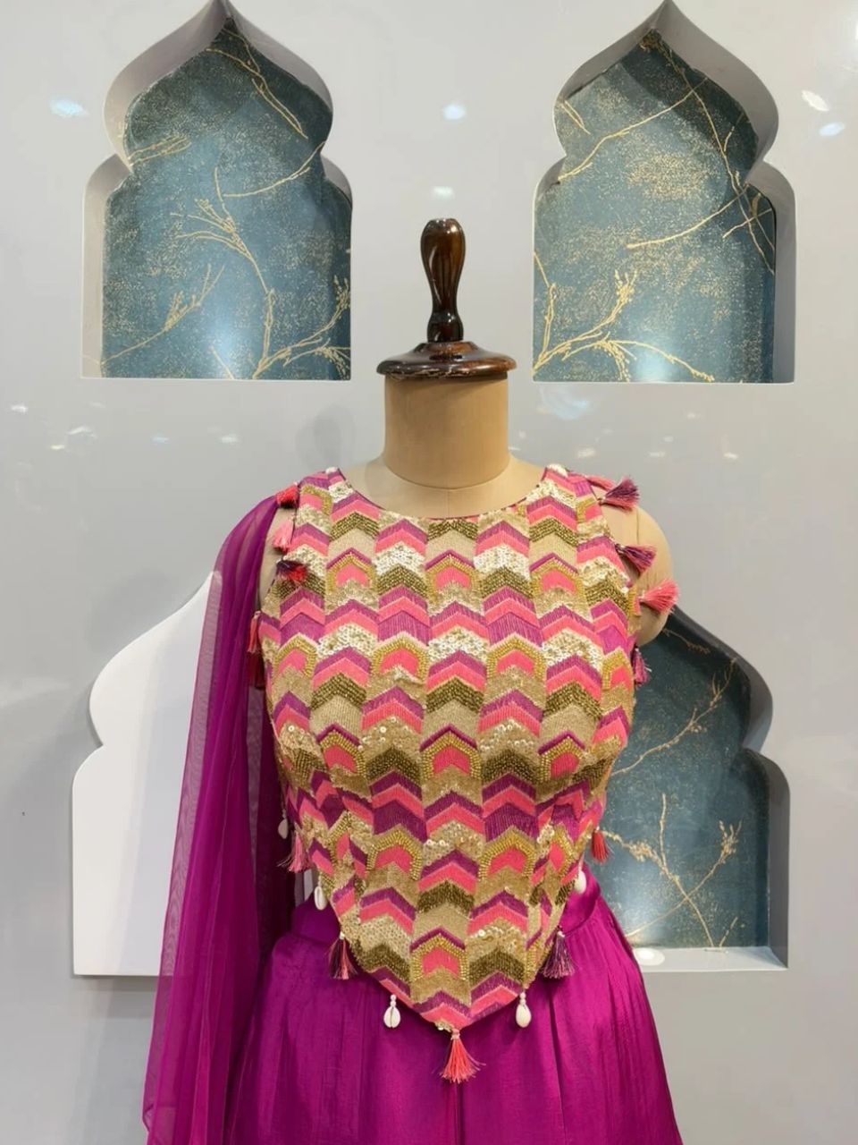 "ROYAL MAGENTA INDO WESTERN"