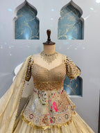"ROYAL IVORY ZARI EMBROIDERED LEHENGA"