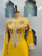 "SUNSHINE YELLOW FLORAL SHARARA"