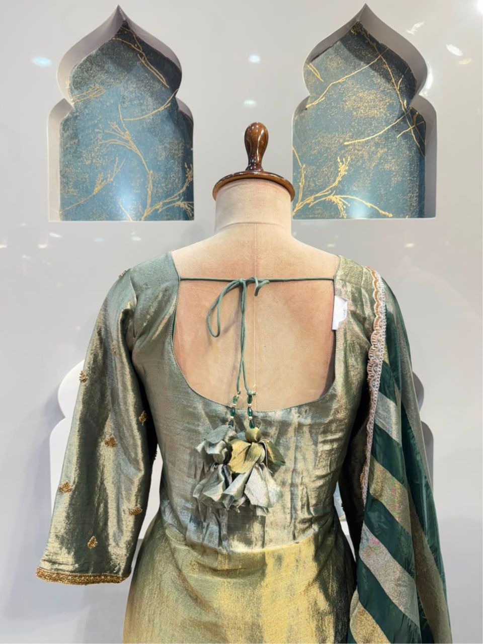 "SAGE ELEGANCE EMBROIDERED SHARARA"