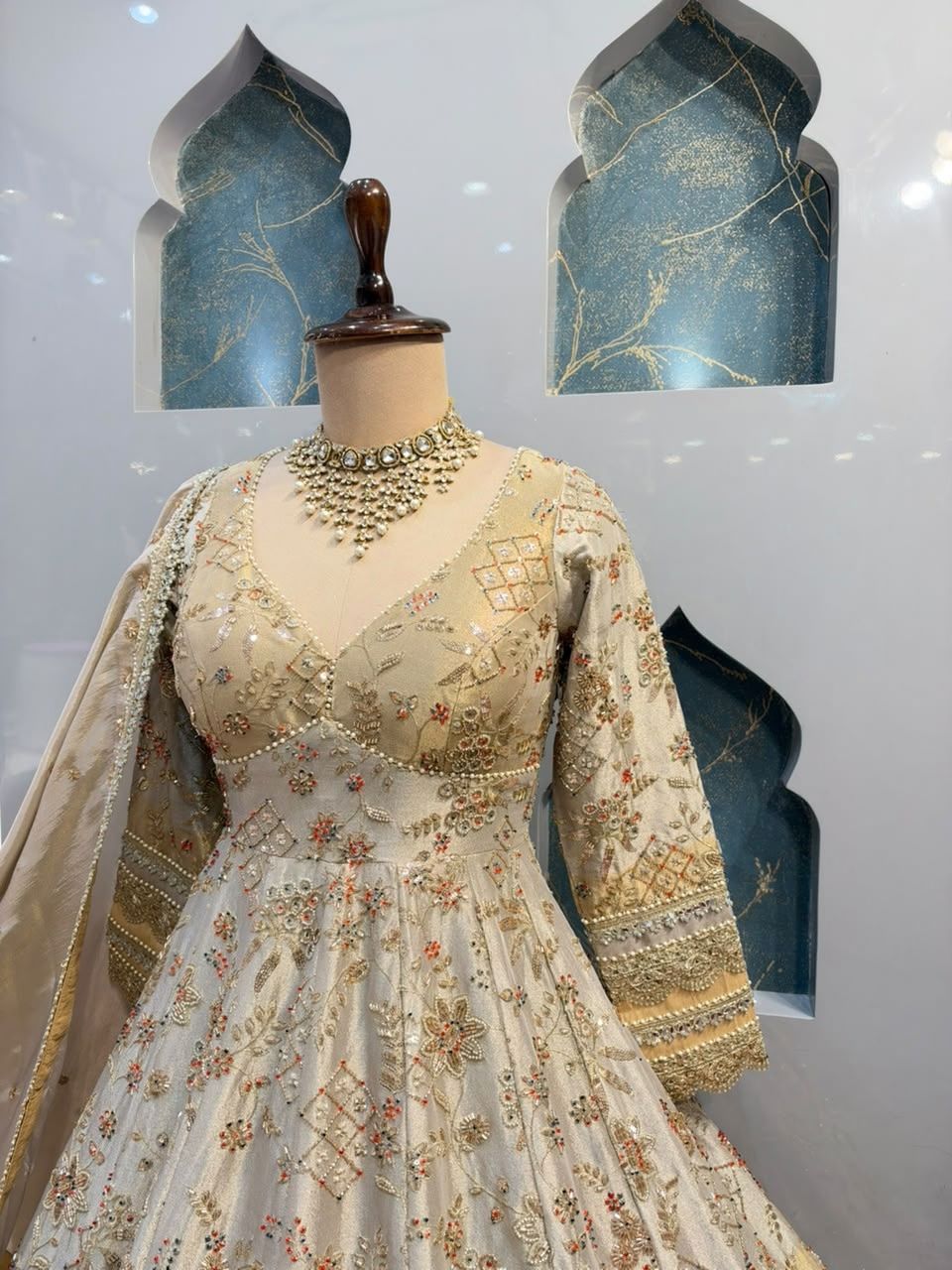 "IVORY HERITAGE EMBROIDERED ANARKALI"
