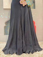 "MIDNIGHT BLACK FLORAL EMBROIDERED INDO-WESTERN"