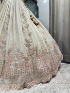 "IVORY BLOOM EMBROIDERED LEHENGA"
