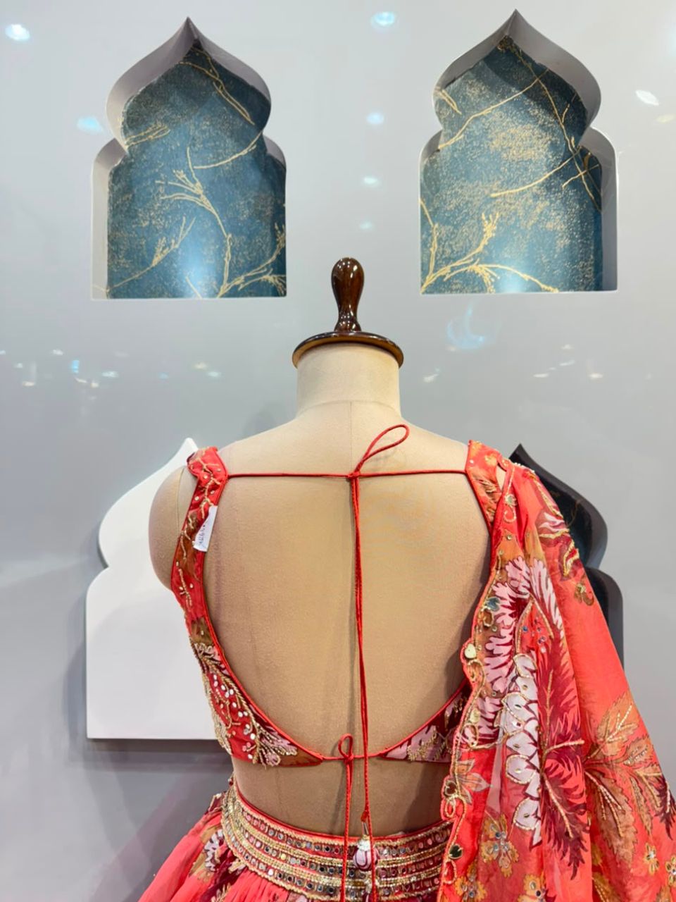 "CORAL ROSE FLORAL LEHENGA"