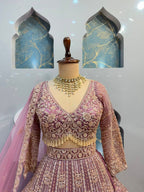 "ROSE QUARTZ REGAL LEHENGA"