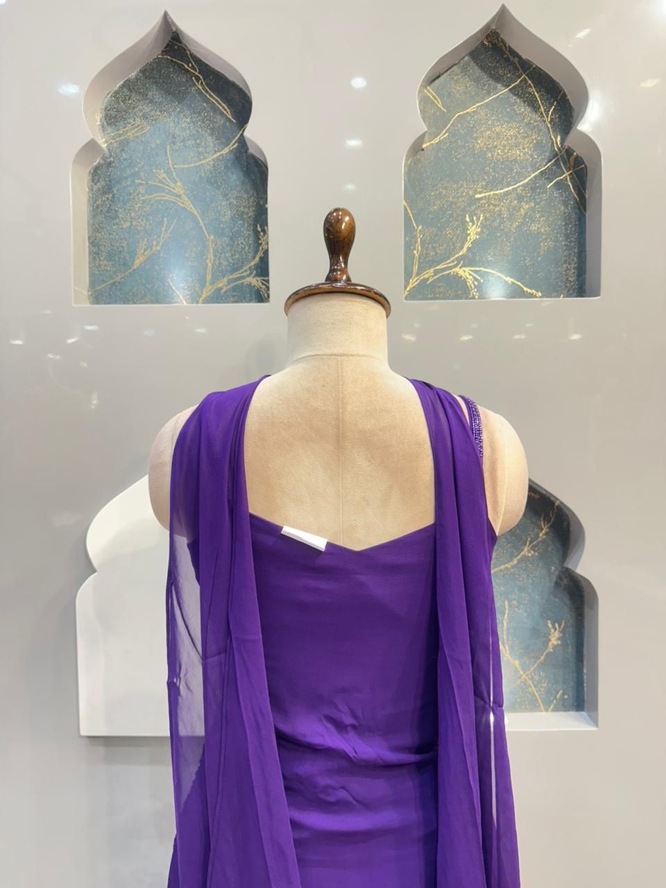 "ROYAL AMETHYST BEADED SHARARA"