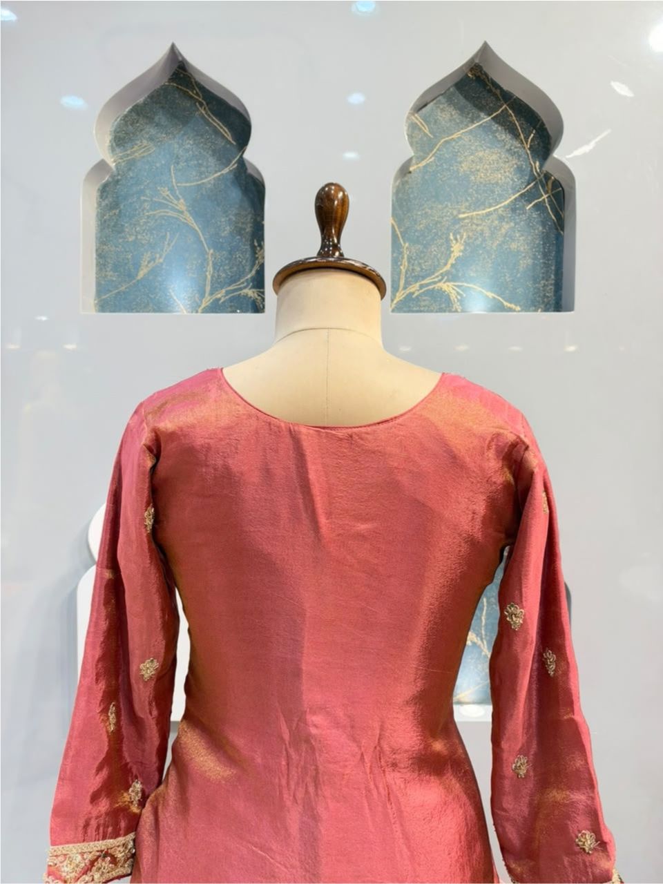"ROSE CORAL EMBELLISHED SHARARA"