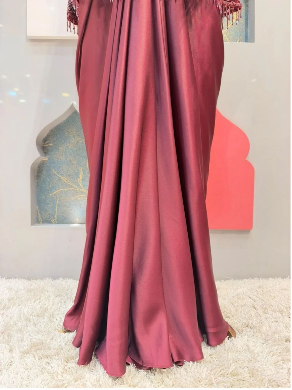 "ELEGANT WINE MAROON INDO-WESTERN"