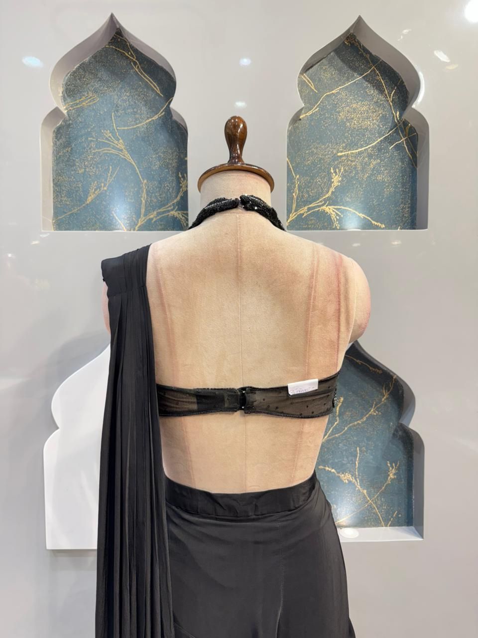 "MIDNIGHT NOIR EMBELLISHED DRAPE SAREE"