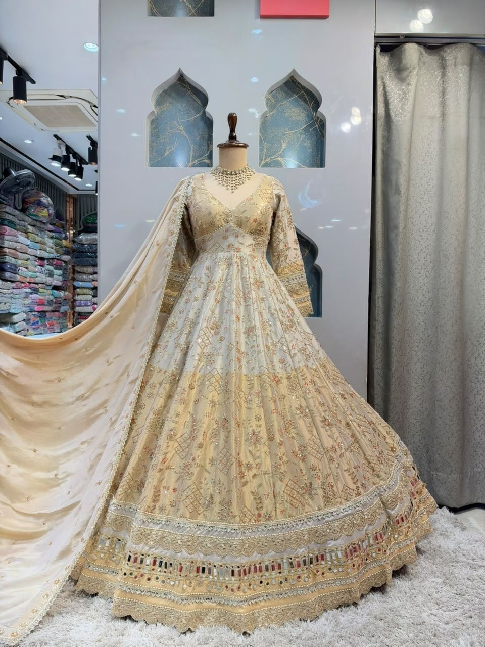 "IVORY HERITAGE EMBROIDERED ANARKALI"