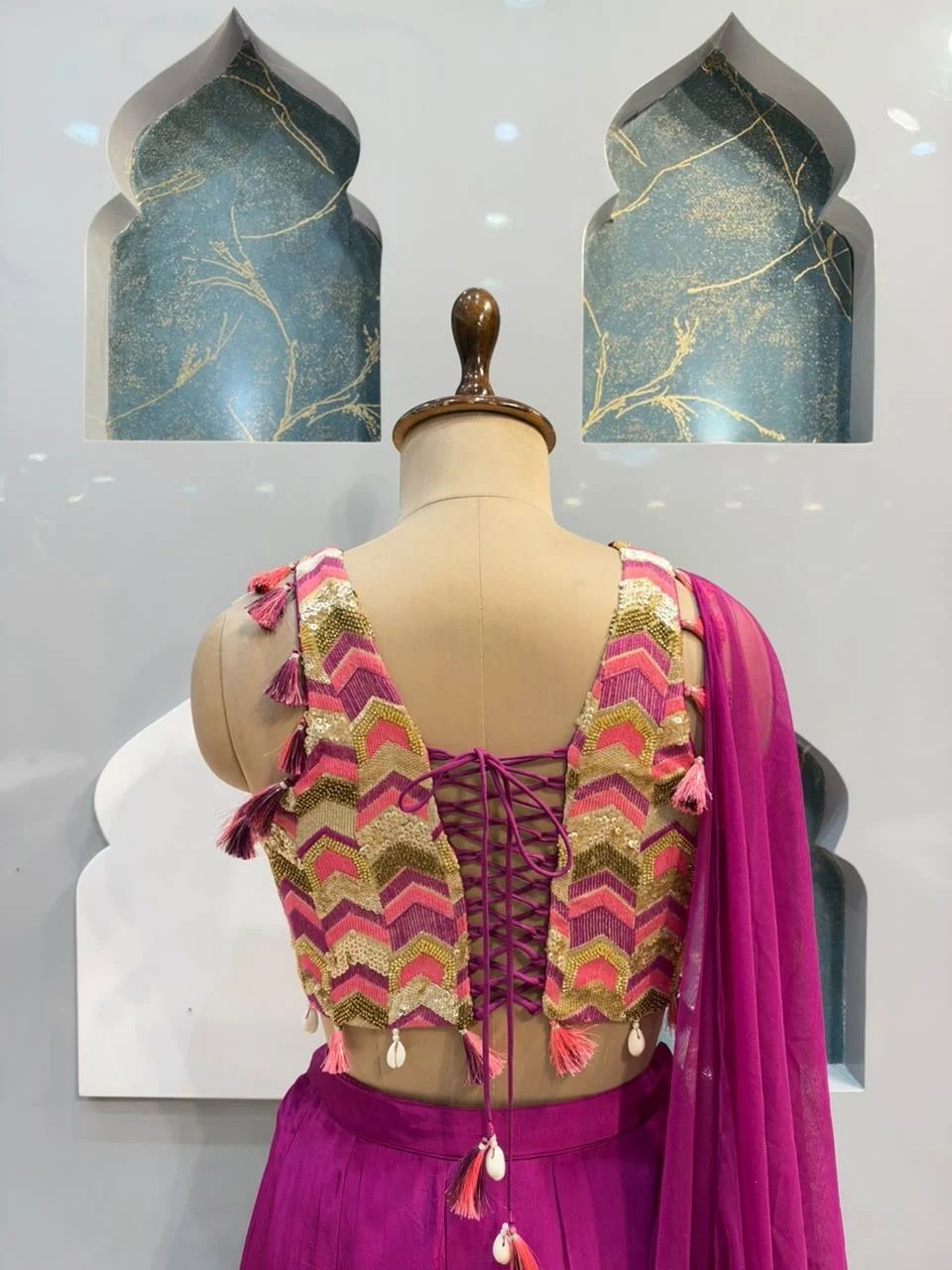 "ROYAL MAGENTA INDO WESTERN"