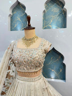 "IVORY BLOOM EMBROIDERED LEHENGA"