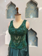 "EMERALD ELEGANCE INDO-WESTERN"