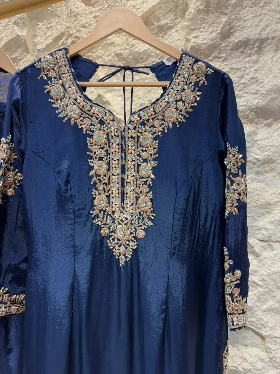 "ROYAL NAVY BLUE EMBROIDERED SUIT"