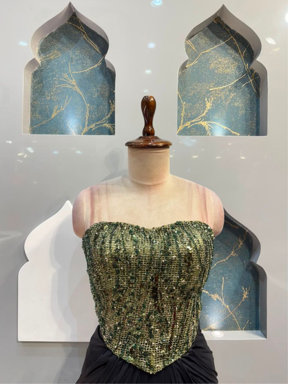 "EMERALD NOIR DRAPE INDO-WESTERN"