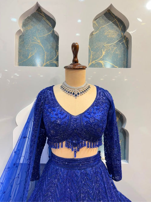 "ROYAL SAPPHIRE SPARKLE LEHENGA"