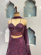 "ROYAL PLUM EMBELLISHED MEMAID"