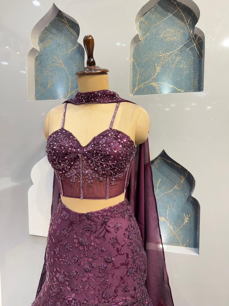 "ROYAL PLUM EMBELLISHED MEMAID"