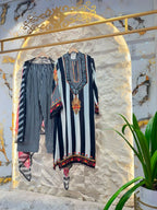 "MIDNIGHT MUSE MULTICOLOUR EMBROIDERED SUIT"