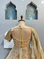 "ROYAL IVORY ZARI EMBROIDERED LEHENGA"