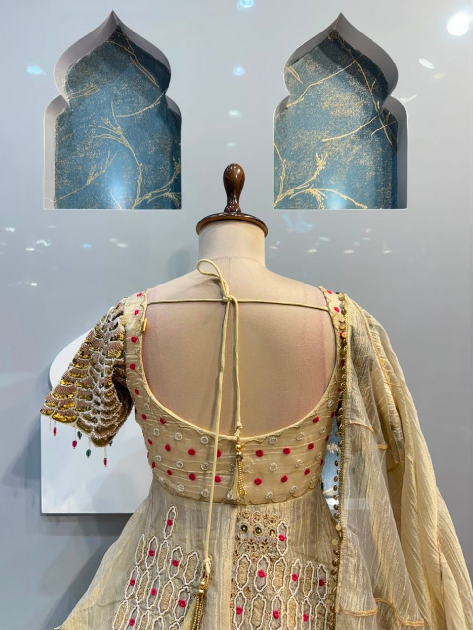 "ROYAL IVORY ZARI EMBROIDERED LEHENGA"