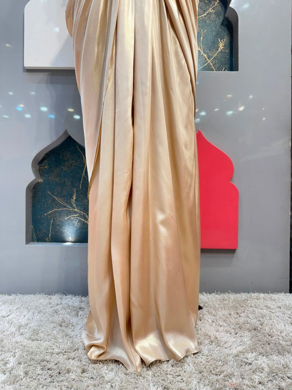 "CHAMPAGNE ROYALE DRAPE INDO-WESTERN"