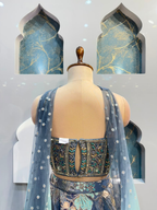 "MID NIGHT BLOOM COUTURE LEHENGA"