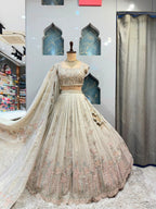 "IVORY BLOOM EMBROIDERED LEHENGA"