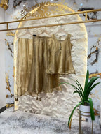 "CHAMPAGNE GOLD EMBELLISHED INDO-WESTERN"