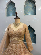 "CHAMPAGNE GOLD REGL LEHENGA"