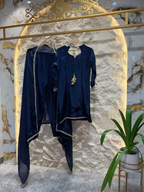 "ROYAL NAVY BLUE EMBROIDERED SUIT"