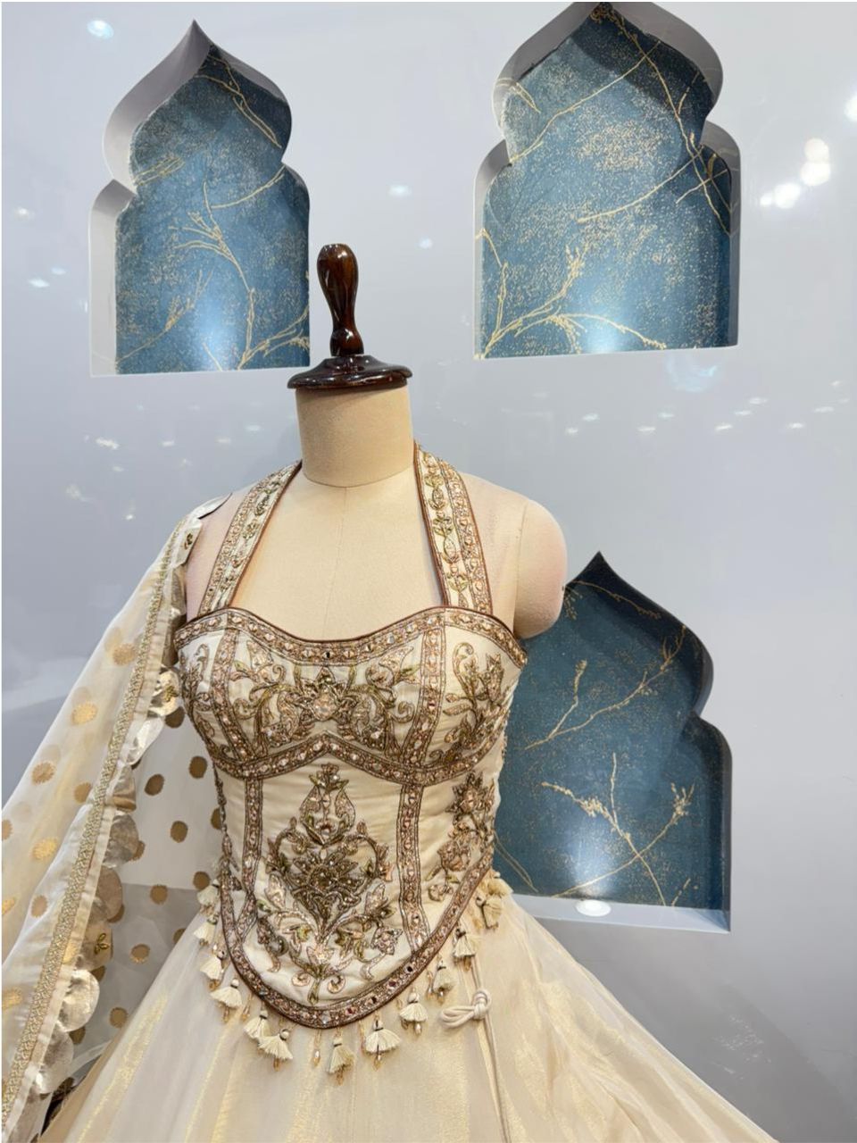 "IVORY REGAL BLOOM LEHENGA"