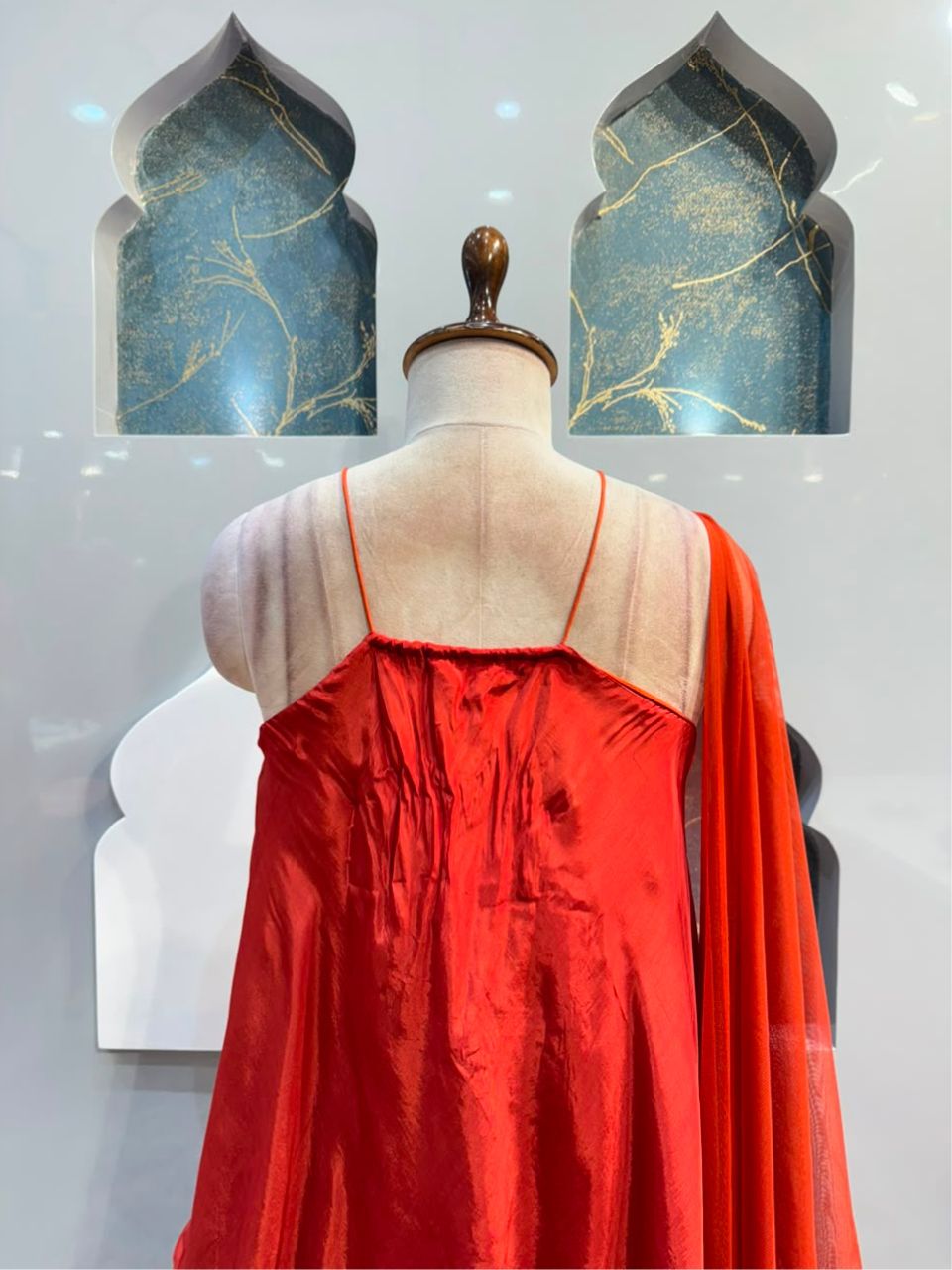 "CRIMSON BLOOM EMBELLISHED INDO-WESTERN"