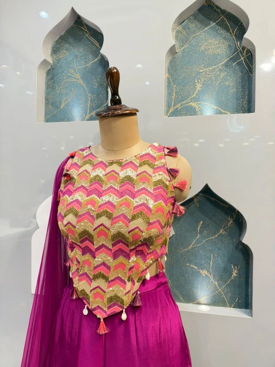 "ROYAL MAGENTA INDO WESTERN"