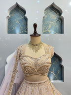 "CELESTIAL CHAMPAGNE EMBROIDERED LEHENGA"
