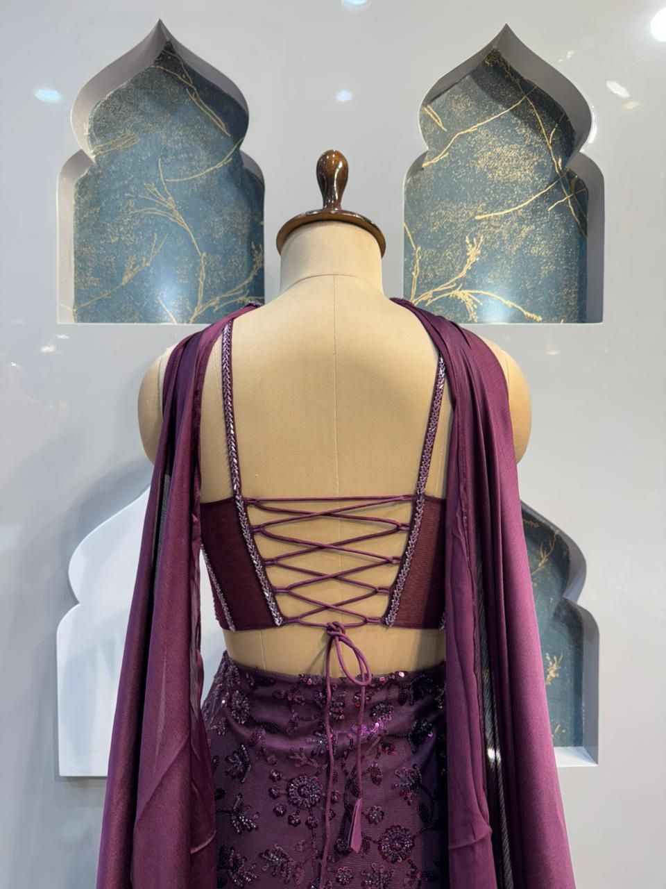 "ROYAL PLUM EMBELLISHED MEMAID"
