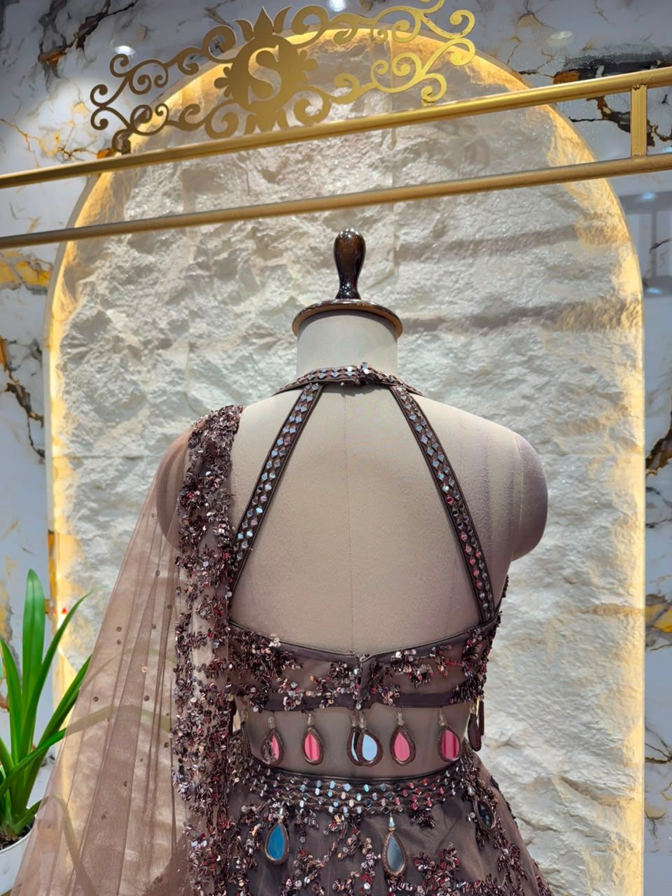 "COCOA CRYSTAL COUTURE LEHENGA"