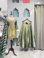 "SAGE ELEGANCE EMBROIDERED SHARARA"