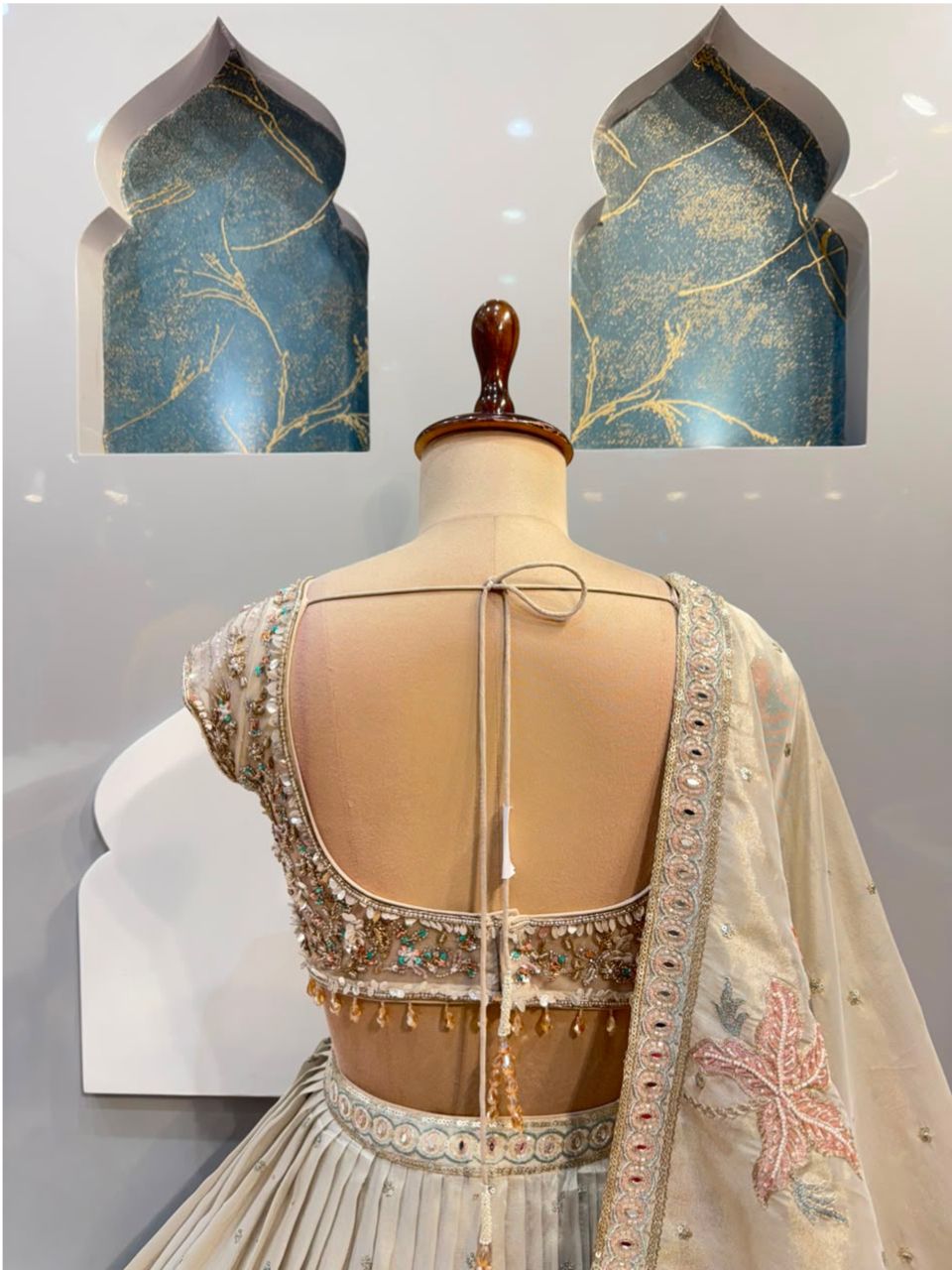 "IVORY BLOOM EMBROIDERED LEHENGA"