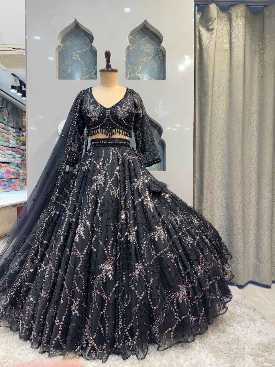 "MIDNIGHT ROYALE LEHENGA"