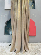 "CHAMPGNE GOLD EMBELLISHED DRAPE SAREE"